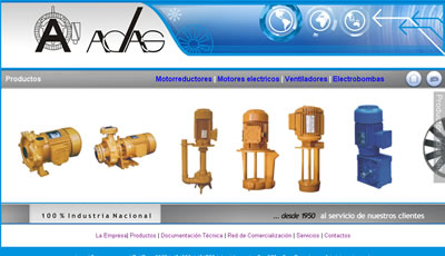 <b>Adas S.R.L.</b><br/>Fábrica de motores, reductores, electrobombas y ventiladores axiales.