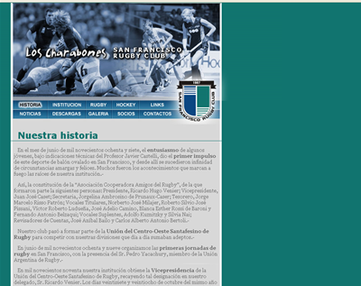 <b>Los Charabones San Francisco
Rugby Club </b><br/>Sitio web oficial del club de Rugby y Hockey Los Charabones de la ciudad de San Francisco 