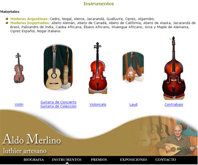 <b>Aldo Merlino Luthier Artesano</b><br/>Sitio oficial de la institución que nuclea a empresas metalurgicas de la ciudad de San Francisco y la región.